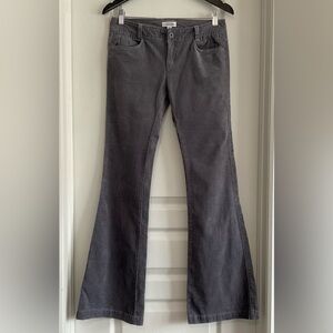 Calvin Klein Corduroy Gray Flared Pants, size 2 for women